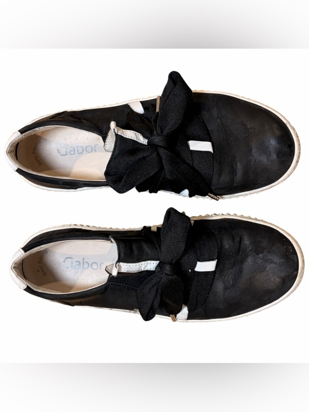 GABOR Skyway Bow Suede Leather Ribbon Lace Platform Sneaker - UK5.5/ US8 - Picture 9 of 16